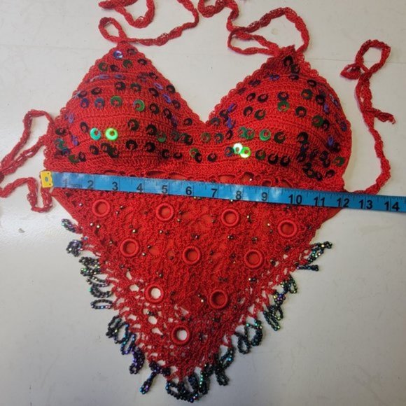 Sexy Sequin Crop Top Halter Top Tank Top NEW - Picture 10 of 11